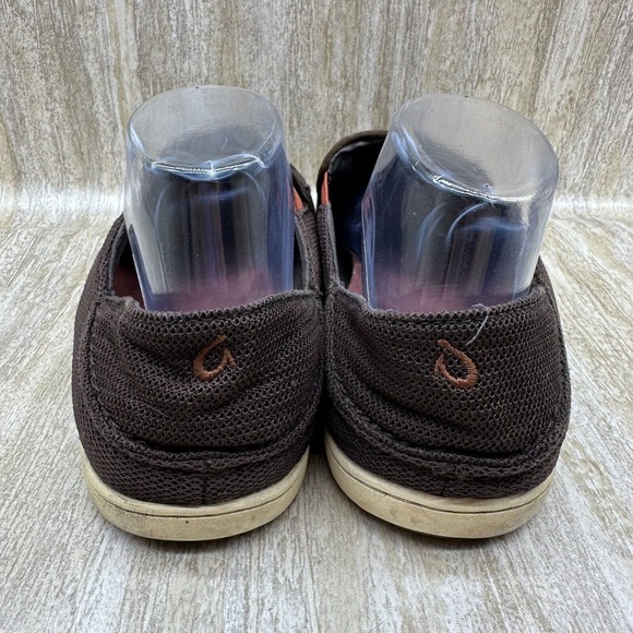 Olukai Shoes Mens 9.5 Nohea Mesh Comfort Slip On Loafer Brown Fabric Flats - Picture 6 of 12